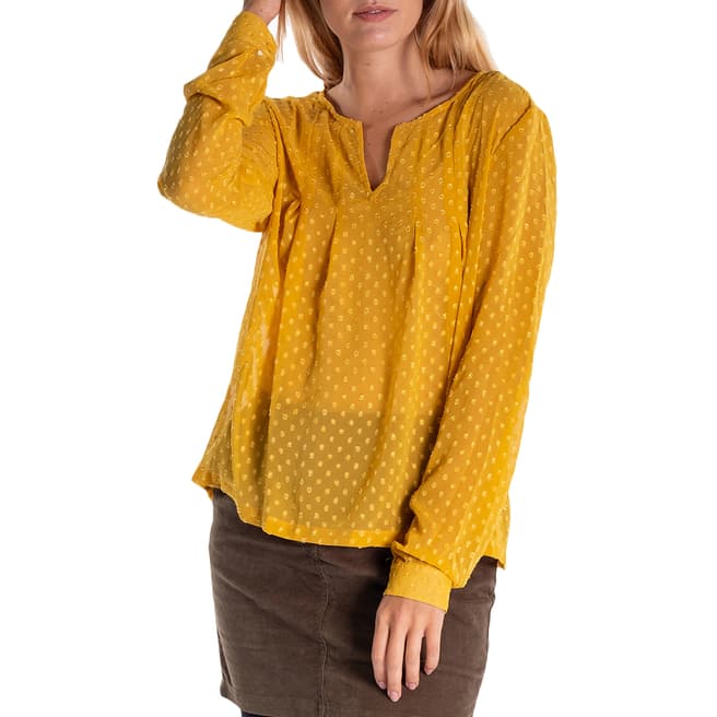 RUPERT & BUCKLEY Yellow Eileen Sheer Flowy Shirt
