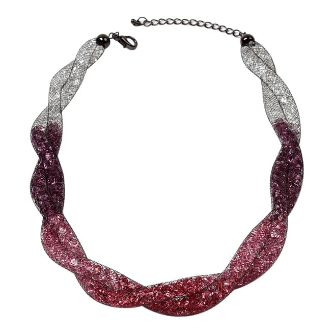 Amrita Singh Purple Crystal Mesh Necklace
