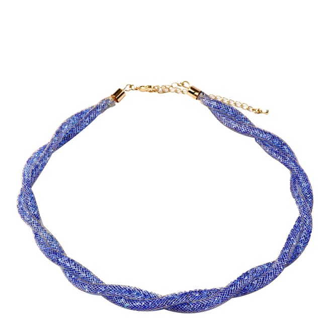 Amrita Singh Blue Crystal Mesh Necklace