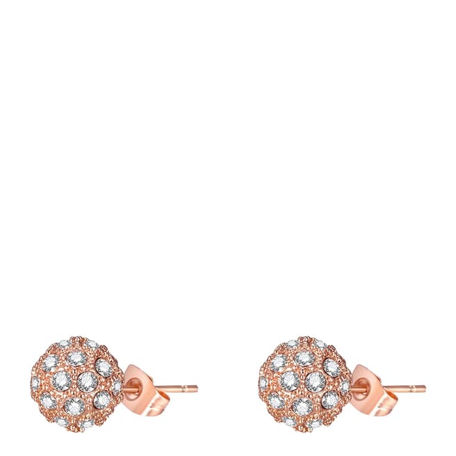 Ma Petite Amie Rose Gold Plated Round Earrings
