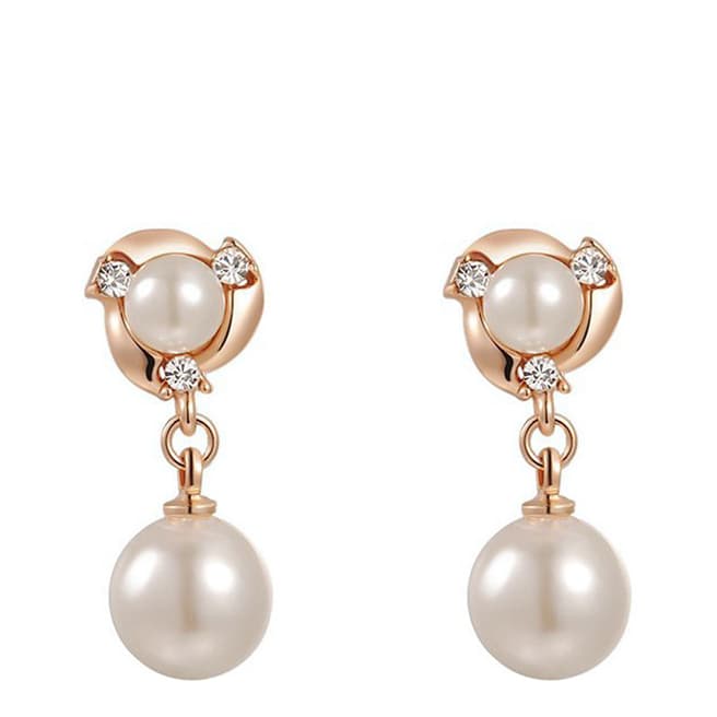 Ma Petite Amie Rose Gold Plated Pearl Earrings