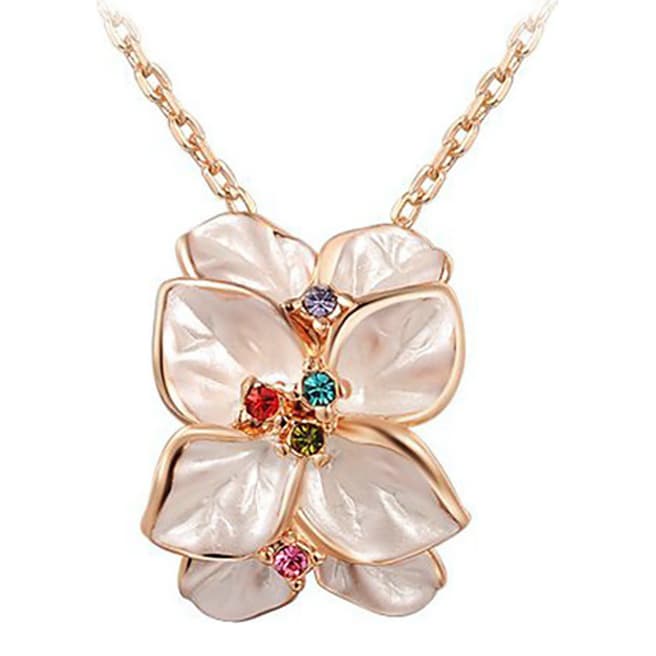 Ma Petite Amie Rose Gold Plated Flower Petal Necklace