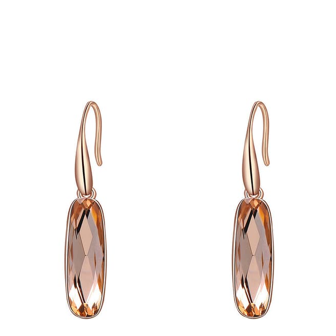 Ma Petite Amie Rose Gold Plated Citrine Oval Earrings