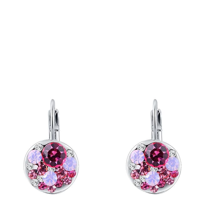 Ma Petite Amie Platinum Plated Ruby Clip Earrings