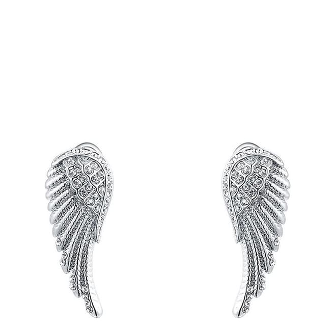 Ma Petite Amie Silver Platinum Plated Angel Wings Earrings