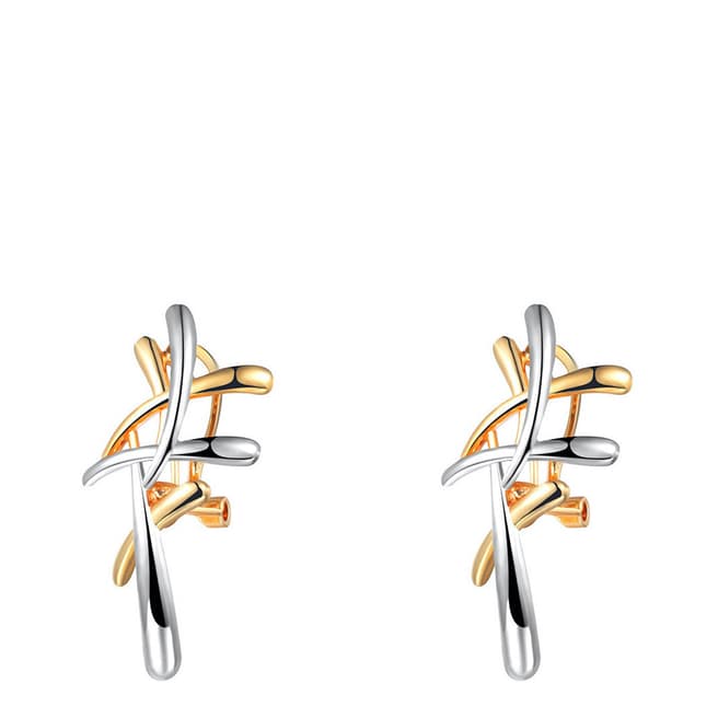 Ma Petite Amie Gold Plated Cross Earrings