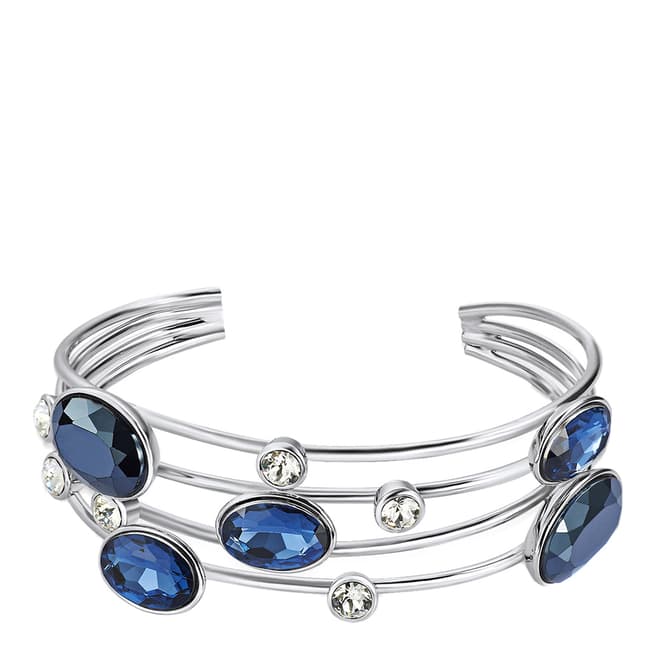 Saint Francis Crystals Silver/ Blue Crystal Cuff
