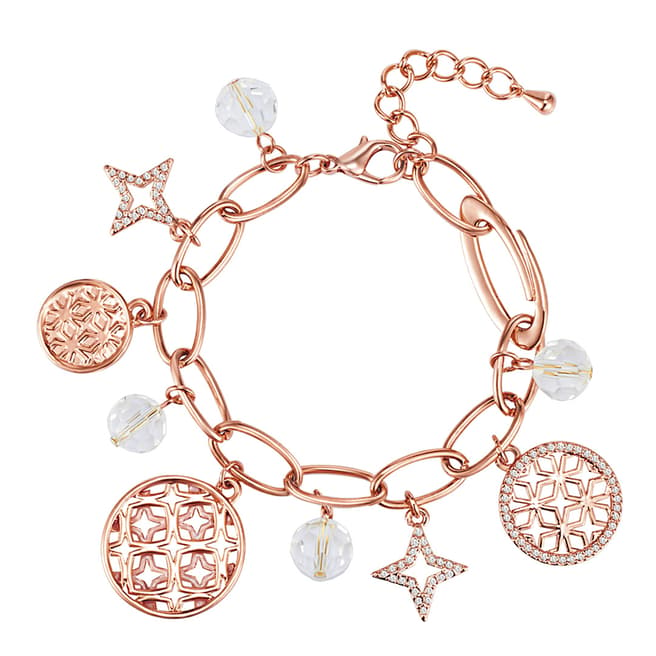 Saint Francis Crystals Rose Gold Crystal Charm Bracelet