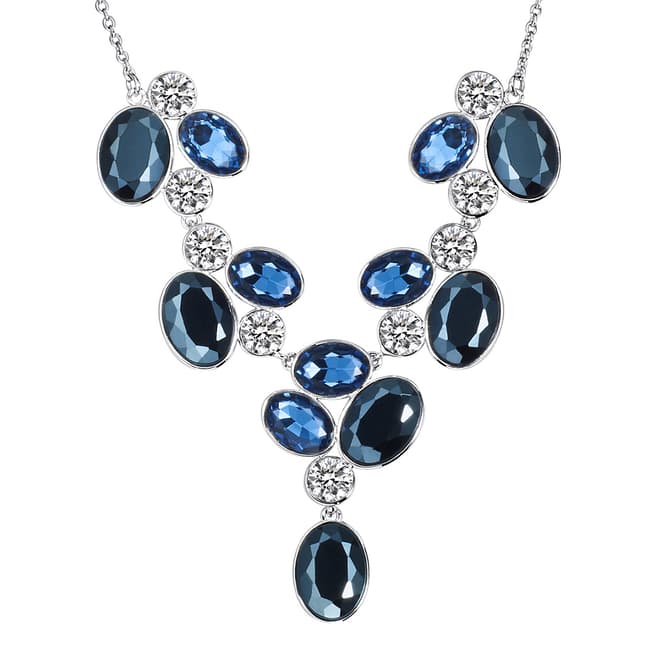 Saint Francis Crystals Silver/Blue Crystal Necklace
