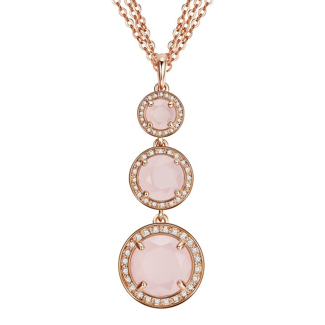 Saint Francis Crystals Rose Gold/ Pink Crystal Drop Necklace