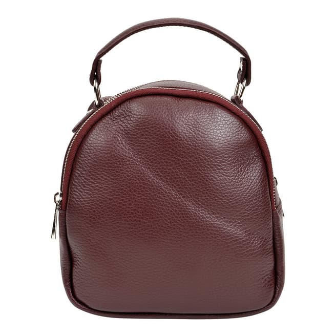 Isabella Rhea Red Leather Backpack