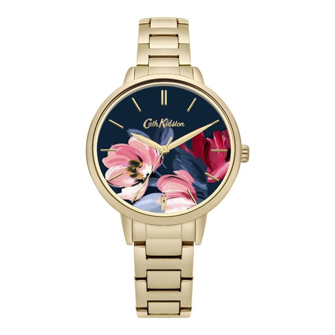 Cath Kidston Gold Floral Face Watch
