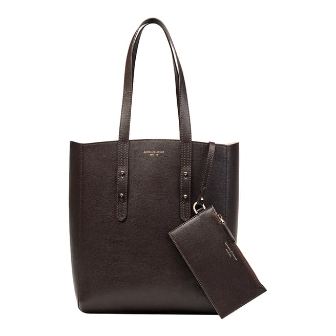 Aspinal of London Essential Tote Brown Saffiano