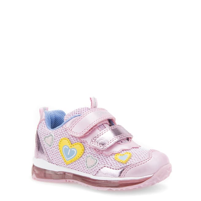 Geox Pink Heart Light Up Trainer