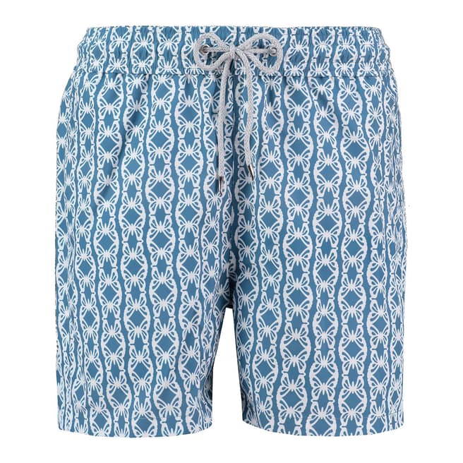Love Brand & Co Blue and White Butterfly & Caterpillar Swim Shorts