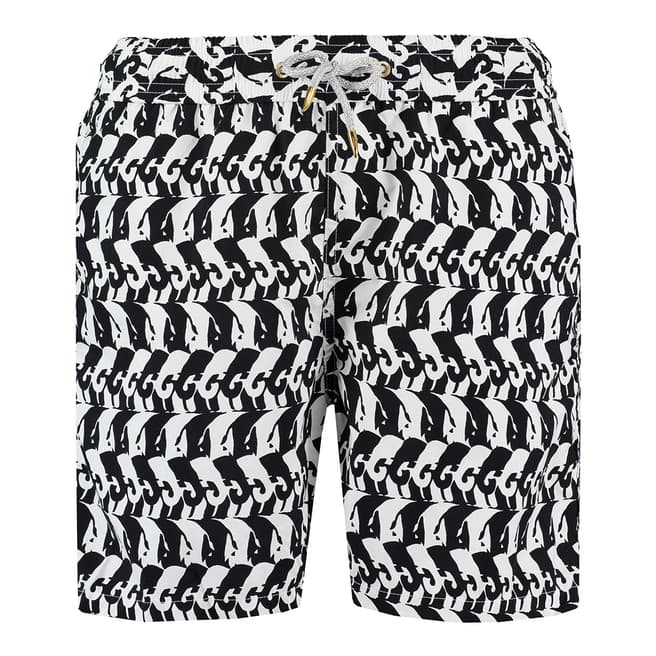Love Brand & Co Black Heads Or Tails Swim Shorts