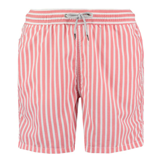 Love Brand & Co Pink and White Pink Candy Swim Short