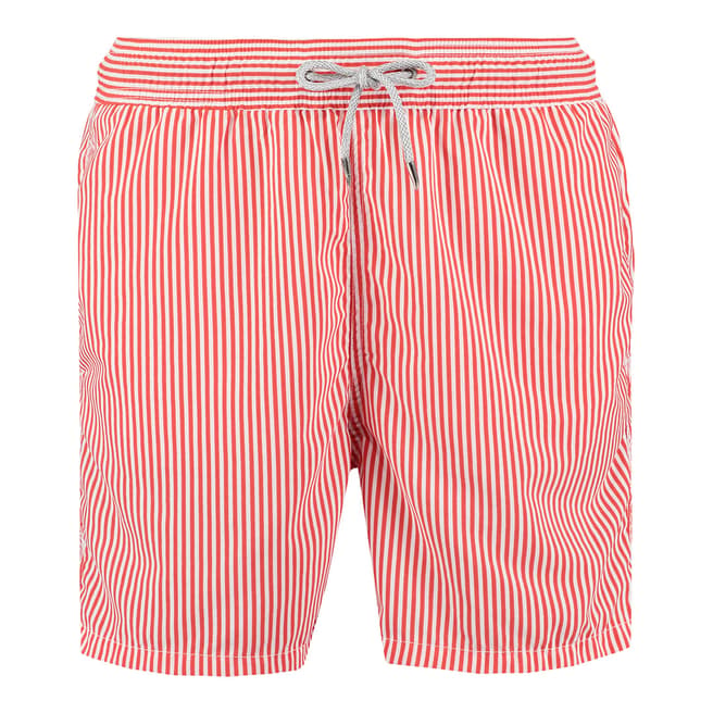 Love Brand & Co Red and White Red Lines Swim Short