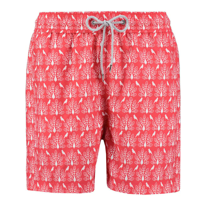 Love Brand & Co Red and White The Jay & The Peacock  Swim Short