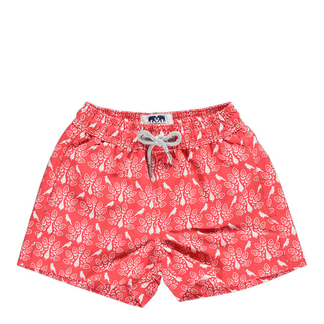 Love Brand & Co Red The Jay And The Peacock Classic Swim Shorts