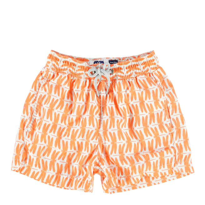 Love Brand & Co Orange Dizzy Dragonfly Classic Swim Shorts