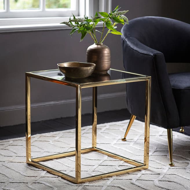 Gallery Living Samos Side Table, Gold