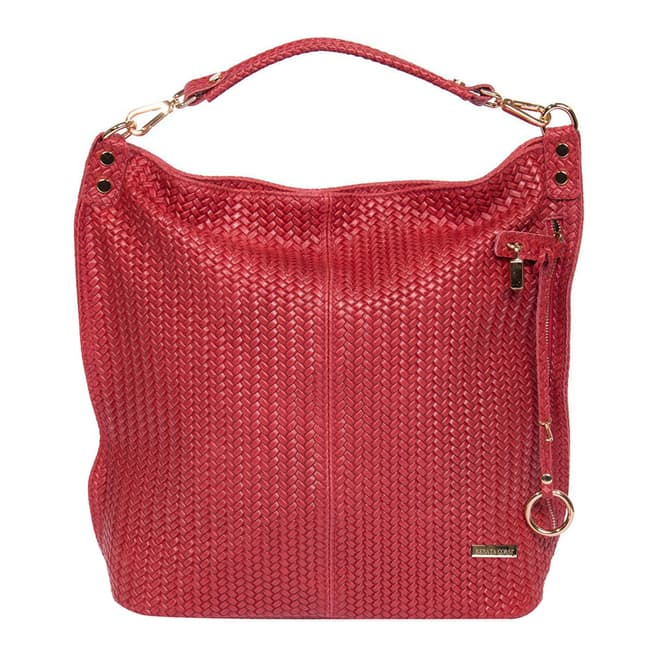 Renata Corsi Red Leather Hobo Bag