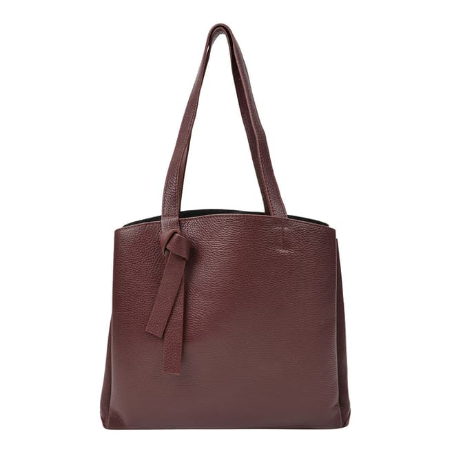 Renata Corsi Wine Leather Shopper Bag