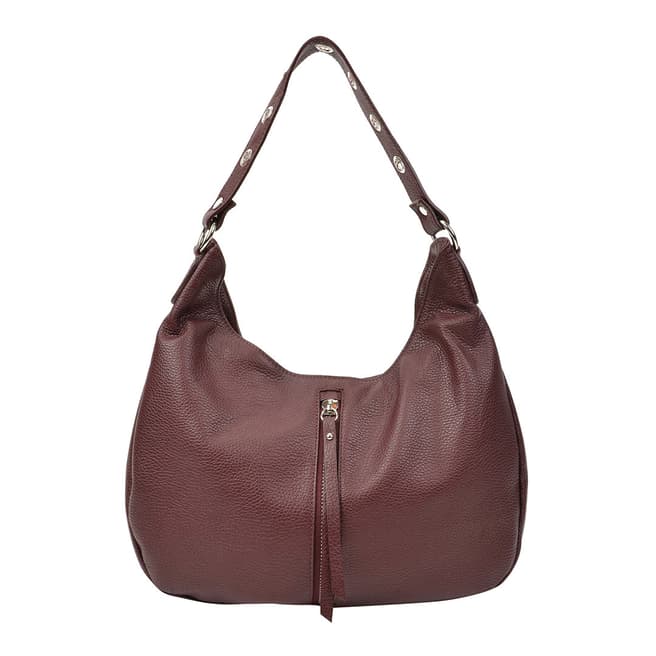 Renata Corsi Burgundy Leather Shoulder Bag 