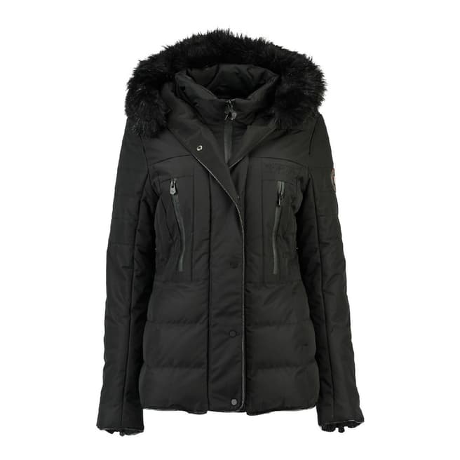 Geographical Norway Womens Black Dionysos Parka Jacket