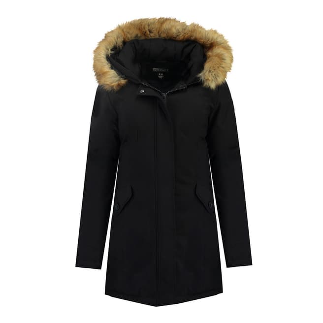 Geographical Norway Womens Black Dinasty Parka Jacket