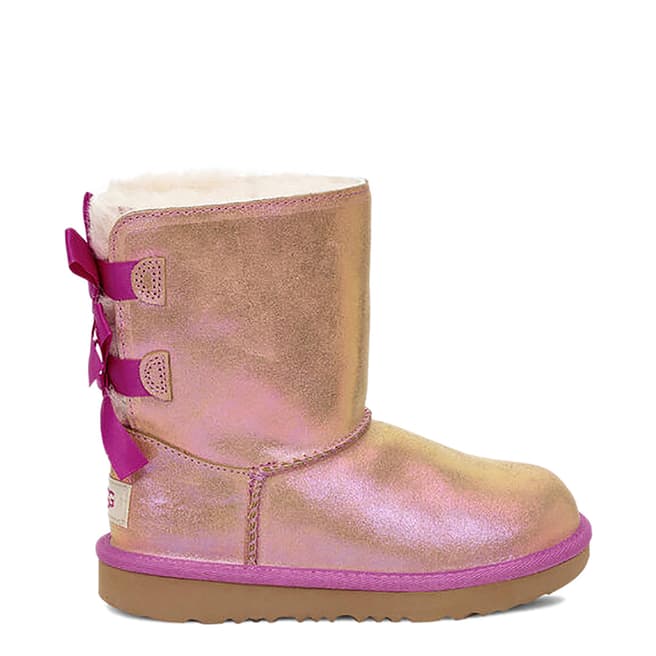 UGG Metallic Pink Bailey Bow II Shimmer Boots