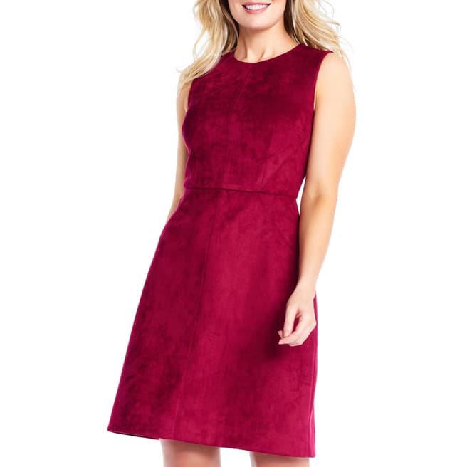 Adrianna Papell Garnet Suede Fit And Flare Dress 