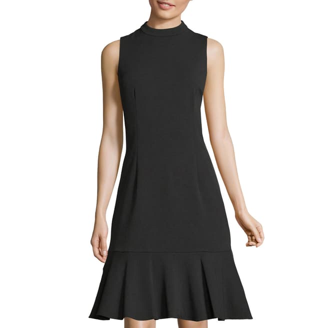 Adrianna Papell Black Knit A-line Dress