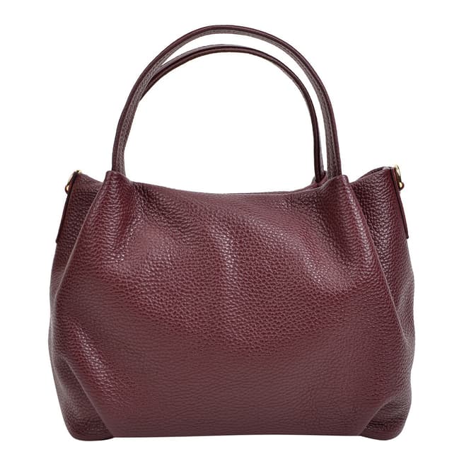 Anna Luchini Red Leather Top Handle Bag