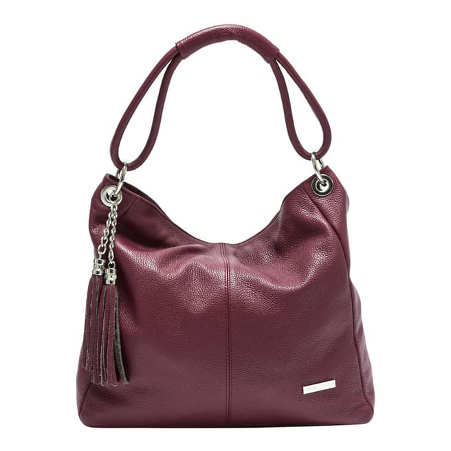 Anna Luchini Red Leather Shoulder Bag