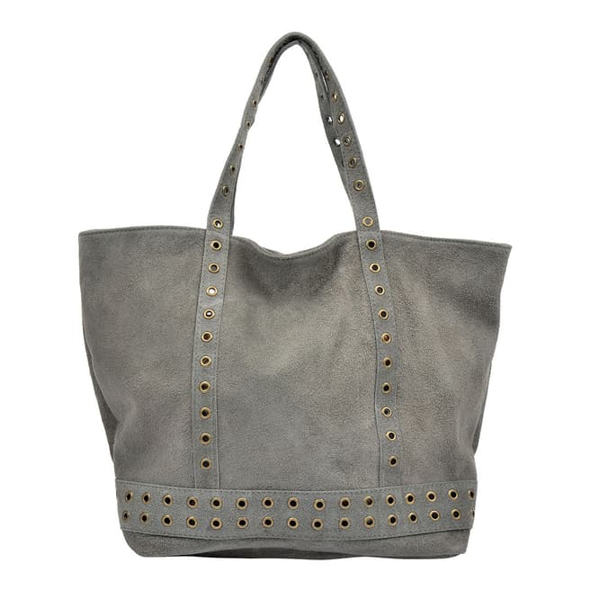 Luisa Vannini Grey Leather Shoulder Bag