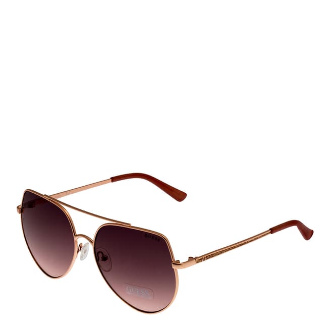 Guess Women's Gold/Red Guess Sunglasses 58mm