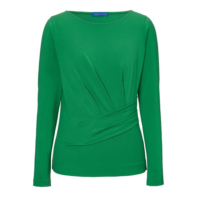 Winser London Emerald Draped Jersey Top