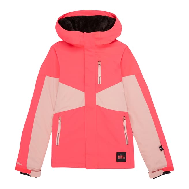 O'Neill Girls Neon Flame Coral Ski Jacket