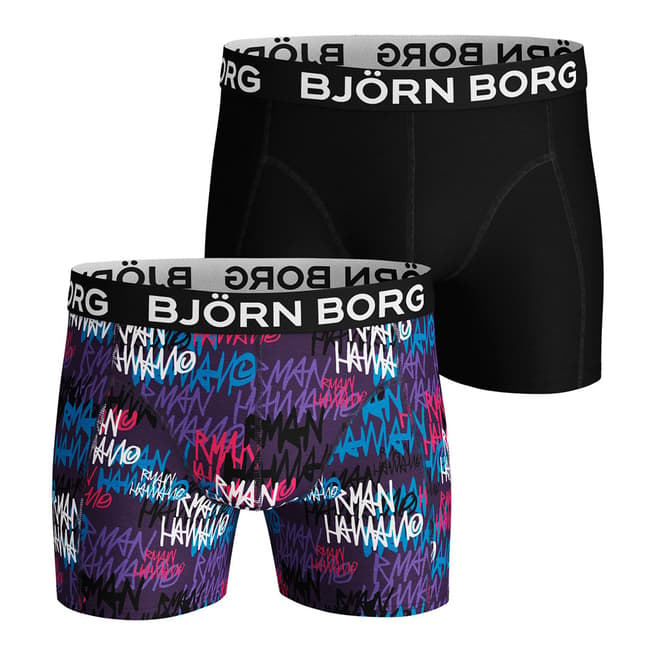 BJORN BORG Black Multi Shorts Ryan 2 Pack