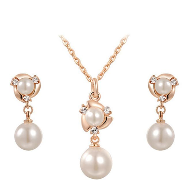 Ma Petite Amie Rose Gold Plated Pearl Earrings