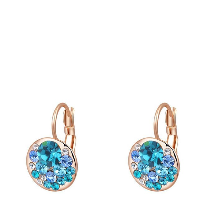 Ma Petite Amie Rose Gold Plated Sapphire Clip Earrings