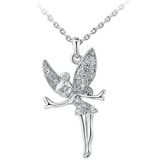 Ma Petite Amie Platinum Plated Angel Wings Necklace