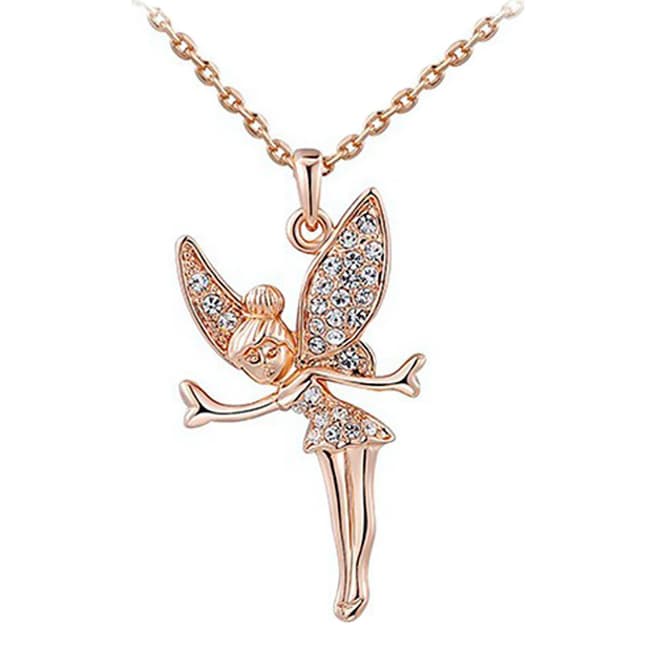 Ma Petite Amie Rose Gold Plated Angel Wings Necklace