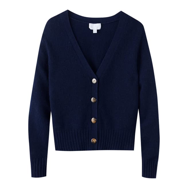 Pure Collection Navy Cashmere Lofty Cardigan