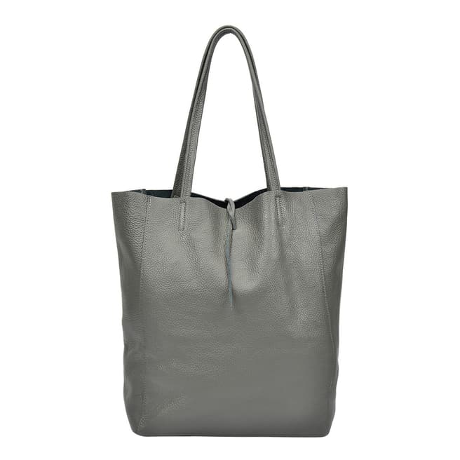 Sofia Cardoni Grey Leather Shoulder Bag