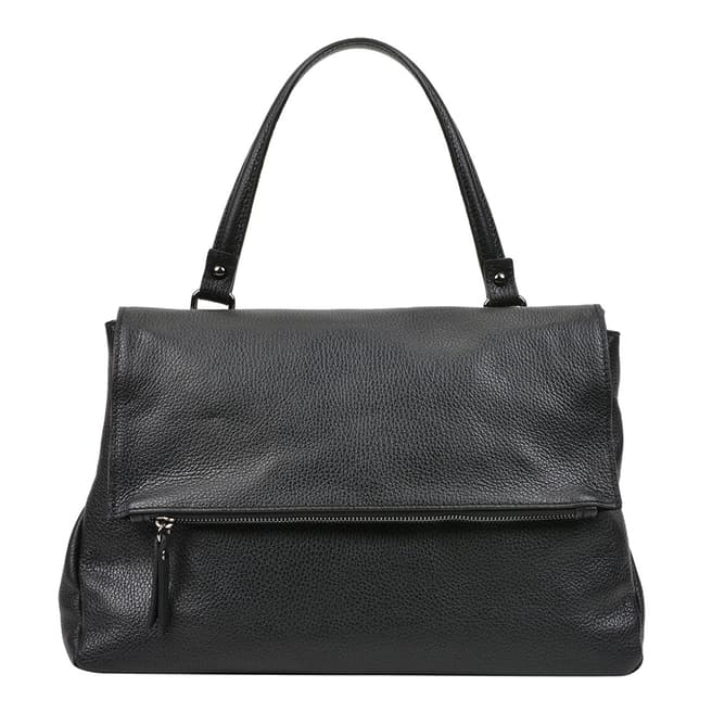 Carla Ferreri Black Leather Handbag