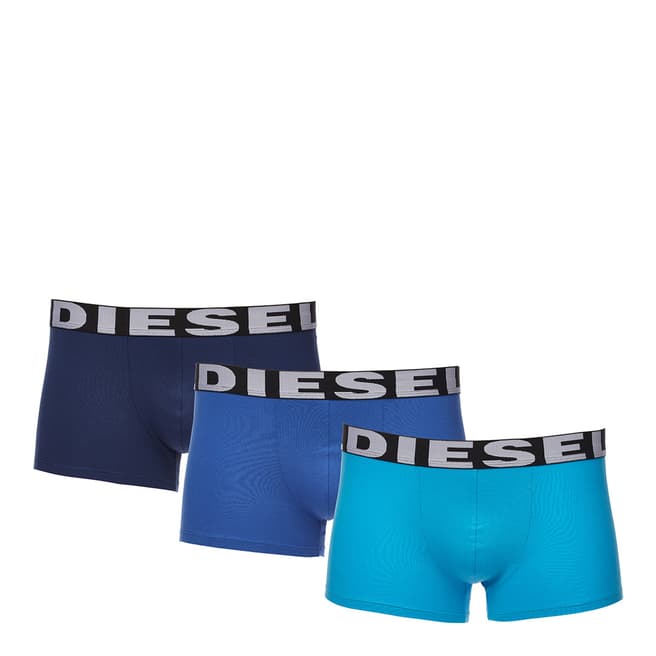 Diesel Blue Multi Shawn 3 Pack Boxer Trunks