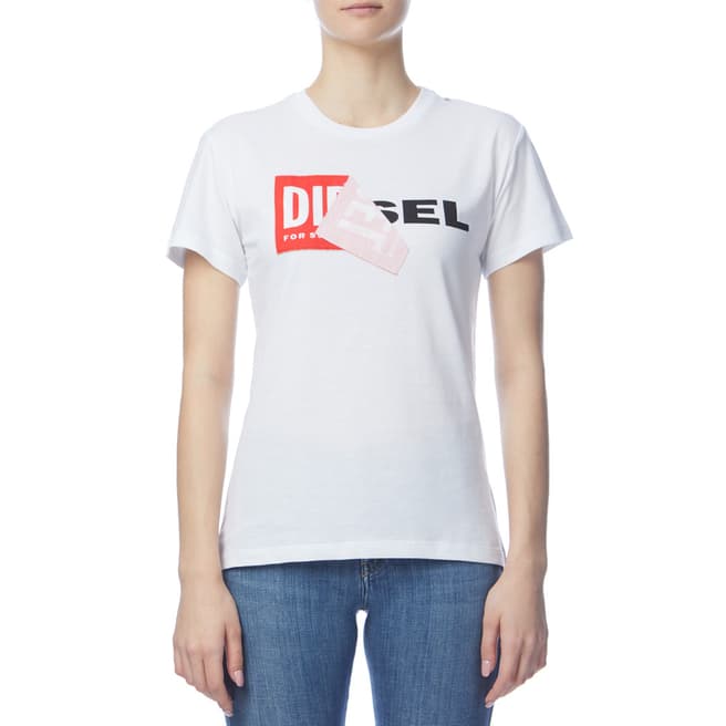 Diesel White Sully Cotton T-Shirt